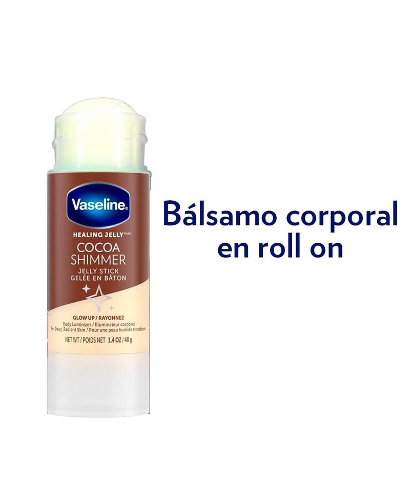 Vaseline Healing Jelly Cocoa Shimmer Jelly Stick Gelee En Baton 40gm - Image 3