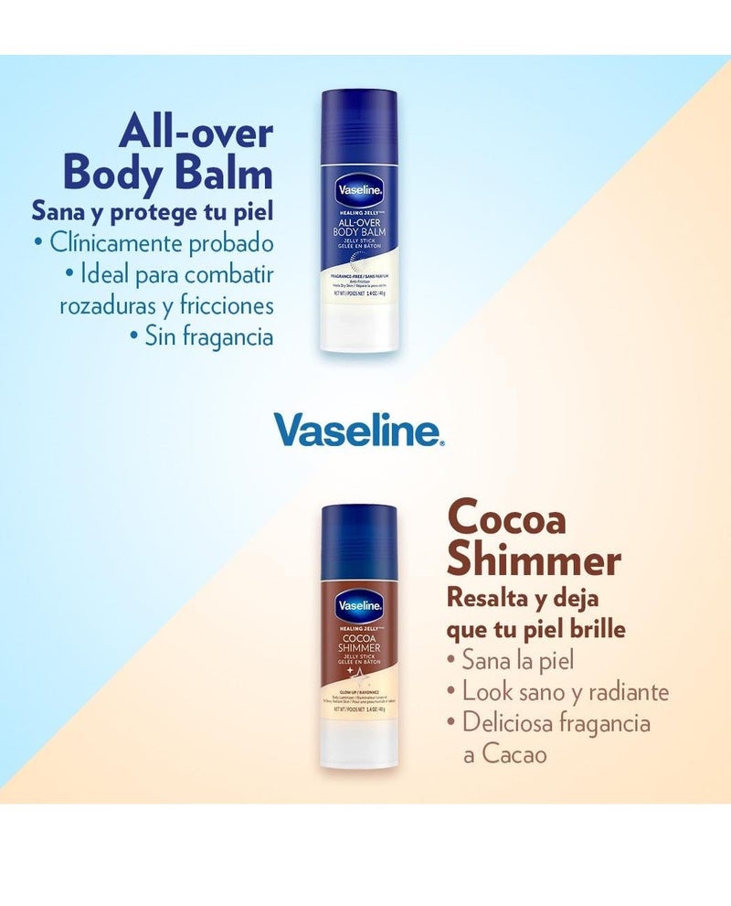 Vaseline Healing Jelly Cocoa Shimmer Jelly Stick Gelee En Baton 40gm - Image 5