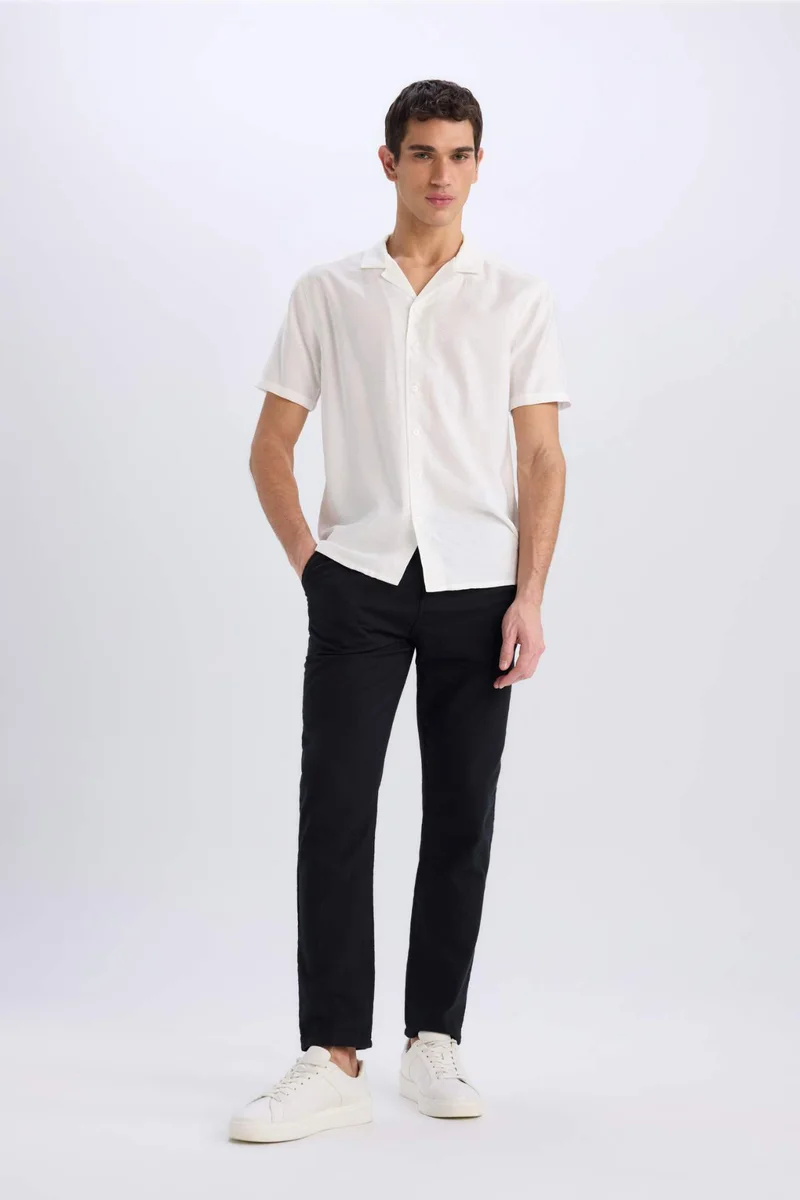 ديفاكتو Modern Fit Summer Polo Neck Basic Aerobin Shirt