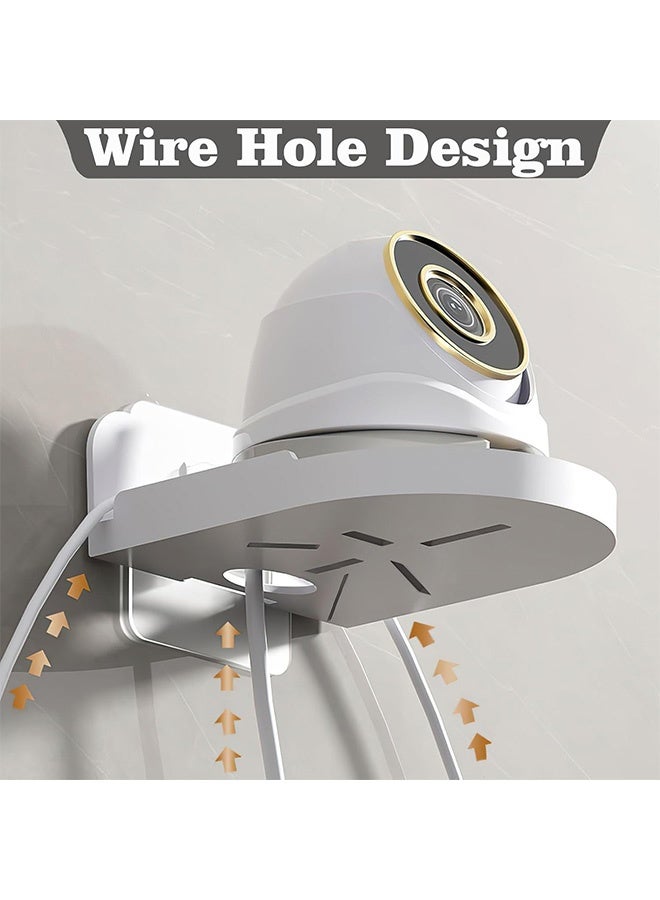 Wall Shelf Set of 4 Wall Mount Holder for Security Cameras Baby Monitors Speakers Easy to Install No Drill(2 Transparent & 2 White) - Image 4