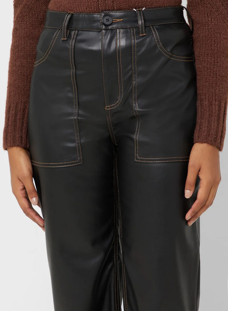 ONLY High Waist Pu Pants