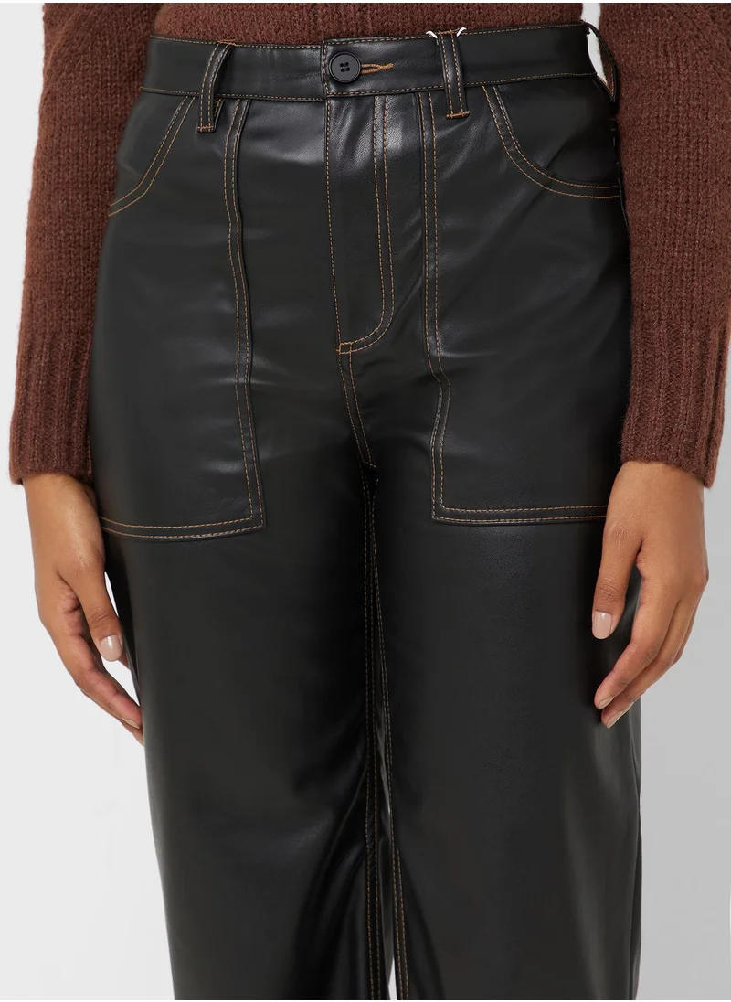 ONLY High Waist Pu Pants