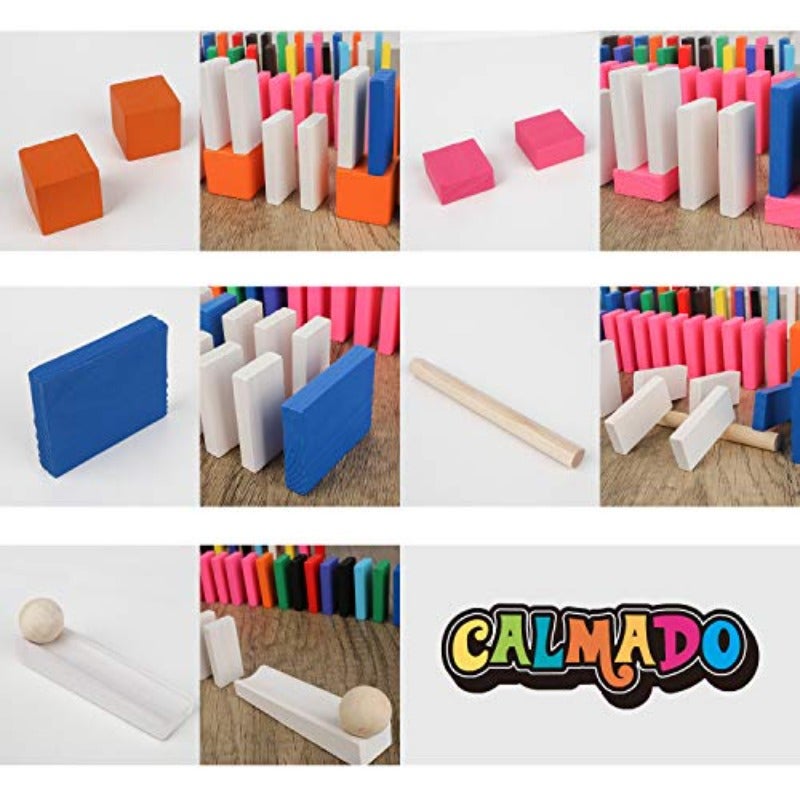 طقم Dominos مكون من 370 قطعة ألعاب الدومينو لعبة مصنوعة من الخشب ألعاب العائلة مجموعة جراند إصدار + حقيبة + دليل التعليمات + إكسسوارات - Image 4