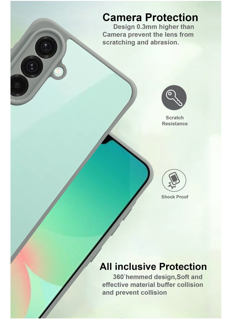 Generic - Transparent Silicone Frame Back Cover for Samsung Galaxy A26 - Camera Protection Shockproof Bumper - Shockproof Hard Back with Grey Border - Scratch & Drop Protection - Stylish & Durable Design- Grey - Image 1