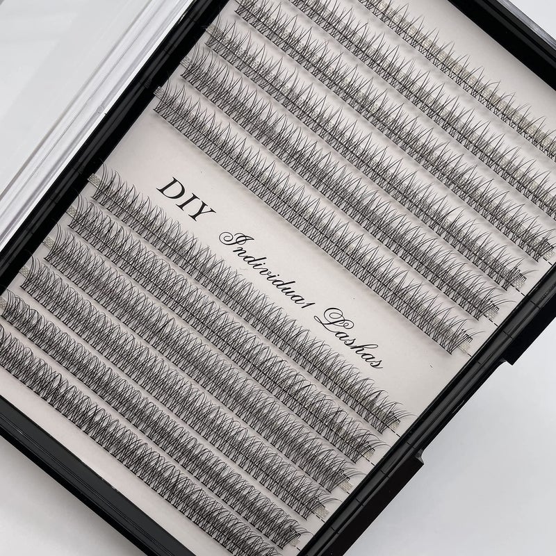 IECILI IECILI Individual LashesLash Clusters 480pcs 814mm Cluster Eyelash Extensions 12 RootsD Curl 007mm Cluster LashesFaux Mink Lash Extensions D Curl Fishtail Lashes007mm 