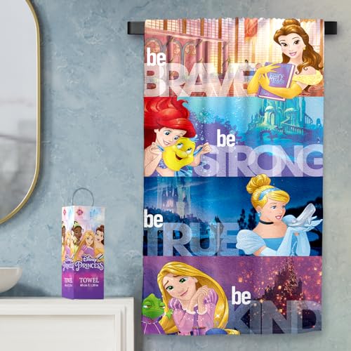 Sassoon Disney Princess Brave (Multicolor) Cotton Kids Bath Towel with Gift Box in 400 GSM- 60 cm x 120 cm - Image 1