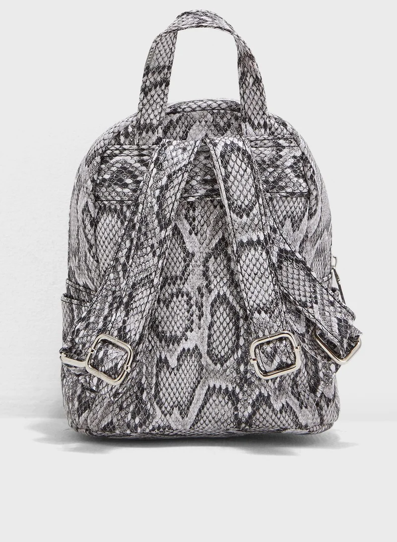Ginger Snake Print Backpack