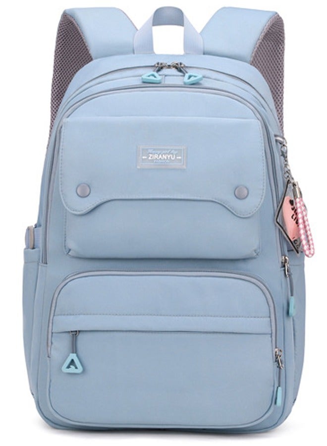 VUCATIN Blue Backpack for Teen Girls School Bag Girls Backpack Bookbag for Kids Back to School Book Bag - Image 1