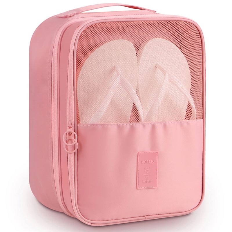 Mossio Travel AccessoriesMossio Water Resistant Portable Gym Golf Shoe Bag Light Pink - Image 2