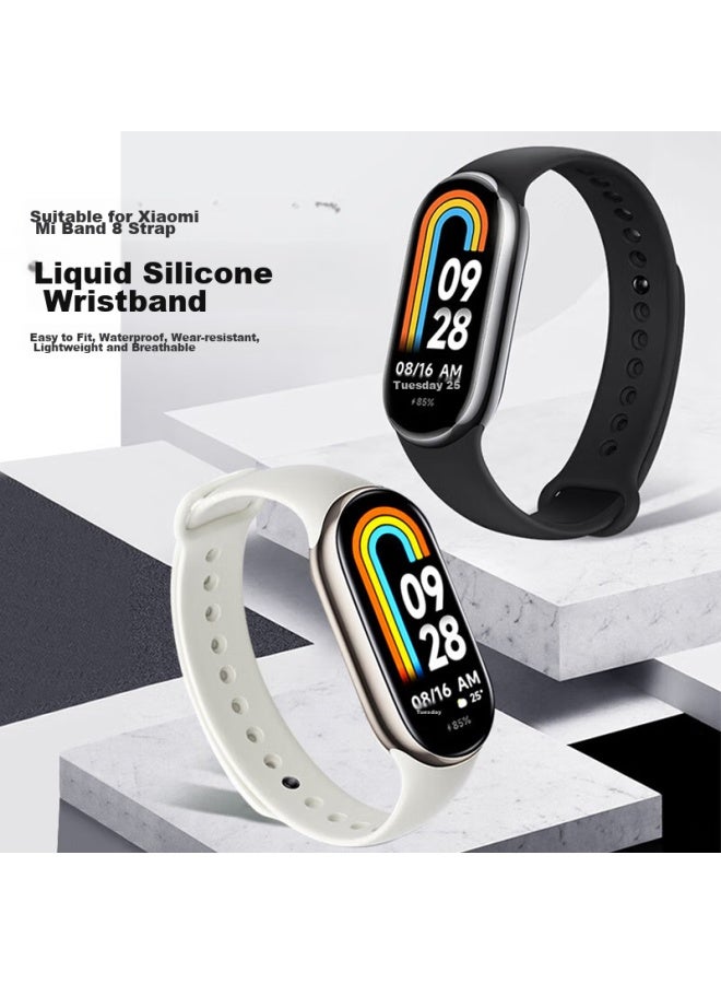 Stiger Stiger Compatible With Xiaomi Band 8/9 Strap, Nfc Version, Xiaomi Band 9/8 Wristband Replacement, Accessory, Colorful Non-liquid Silicone Sports Band Replacement Strap  - Image 1