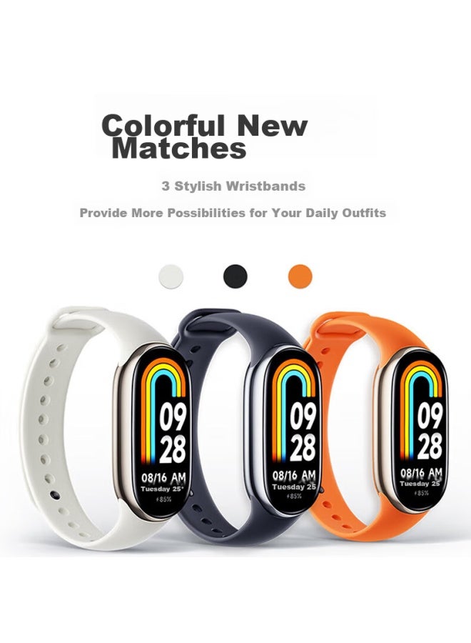 Stiger Stiger Compatible With Xiaomi Band 8/9 Strap, Nfc Version, Xiaomi Band 9/8 Wristband Replacement, Accessory, Colorful Non-liquid Silicone Sports Band Replacement Strap  - Image 2