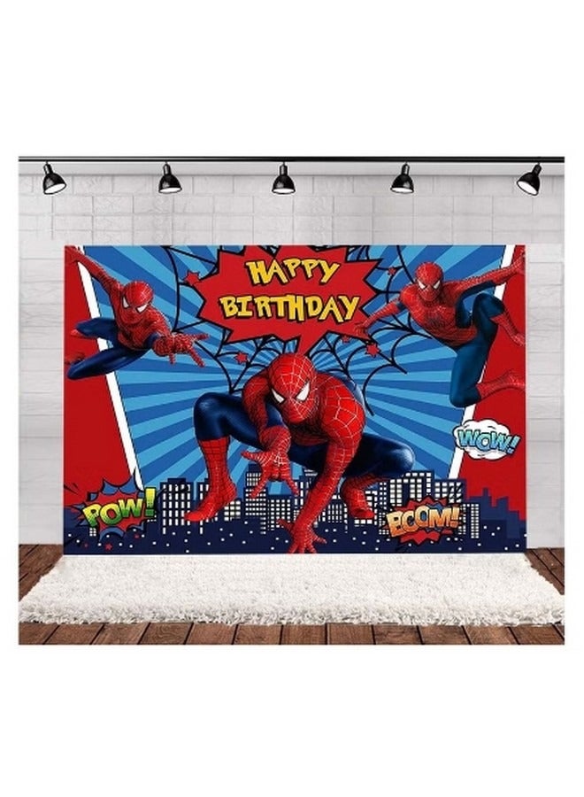 Beauenty Birthday Party Decoration, 42-Piece Spiderman Theme Suit Birthday Party Supplies Set Including Spiderman Background Cloth (Size 150cmx100cm) - Image 3