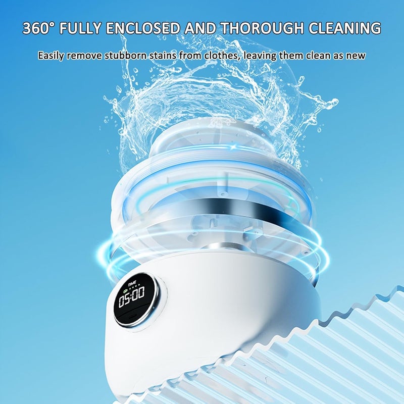 TitanSoli Ye02 Underwear Washer Machine, Mini Portable Washing Machine, Rechargeable Cordless Mini Washing Machine, 4000mAh, Travel Camping Washing Machine for Socks Underwear Camping Travel - Image 2