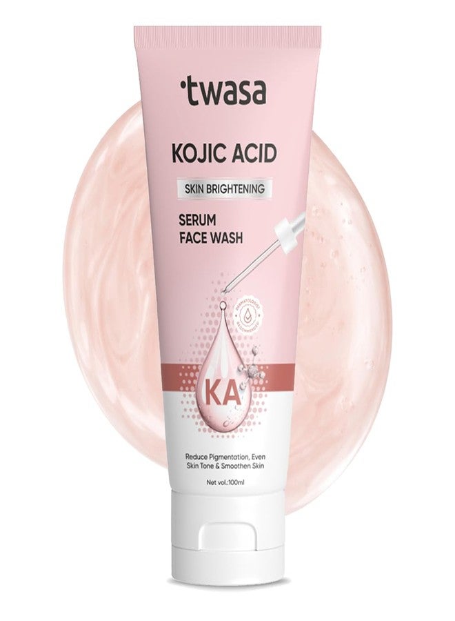 Twasa Kojic Acid Face Wash for Reduces Dark Spots, Uneven Skin Tone & Pigmentation | Serum-Based Brightening Cleanser | Non-Drying Formula | for All Skin Types (100 ml) - Image 1