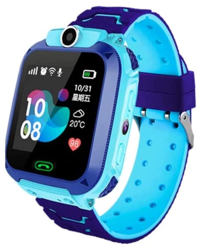 ELTRAZONE Newest Model Q12 GPS Smart Watch for iOS for Kids Android Q12 Kids 1.44in Waterproof Finder Anti Lost Monitor Smartwatches (Blue) - Image 1