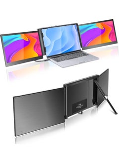 شاشة P2 PRO ثلاثية محمولة لموسع شاشة الكمبيوتر المحمول شاشة مزدوجة 13.3 بوصة FHD 1080P IPS عرض Type-C/PD/TF تدعم M1/M2 MacBook، لجهاز 13.3 بوصة - 16.5 بوصة