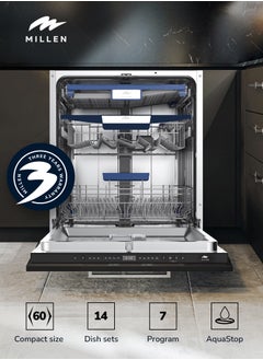 MILLEN Built In Dishwasher 60cm, 7 programs  - Image 2
