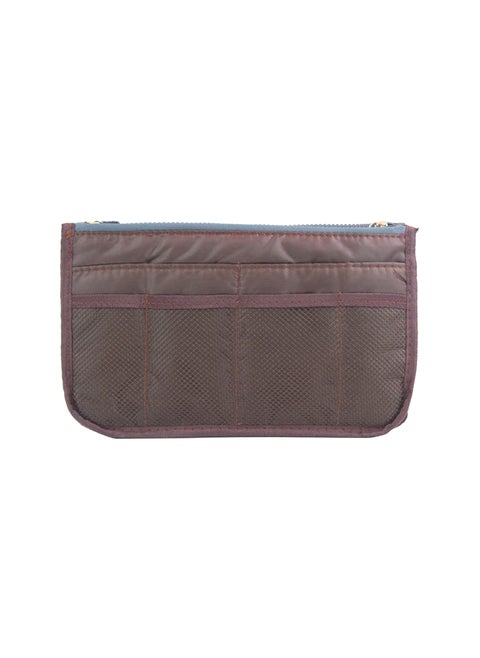 Multifunctional Double Layer Folding Storage Bag, Large Capacity Zipper Handbag, Portable Sorting Bag For Travel Digital Organizer Insert Bag