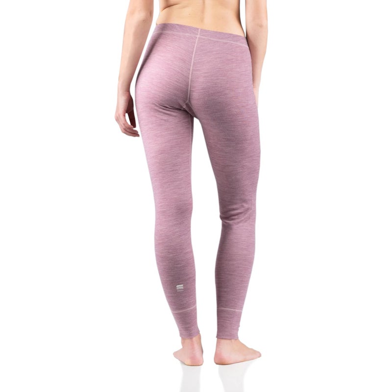 MERIWOOL Womens 100% Merino Wool Base Layer Thermal Pants Pink Heather - Image 3