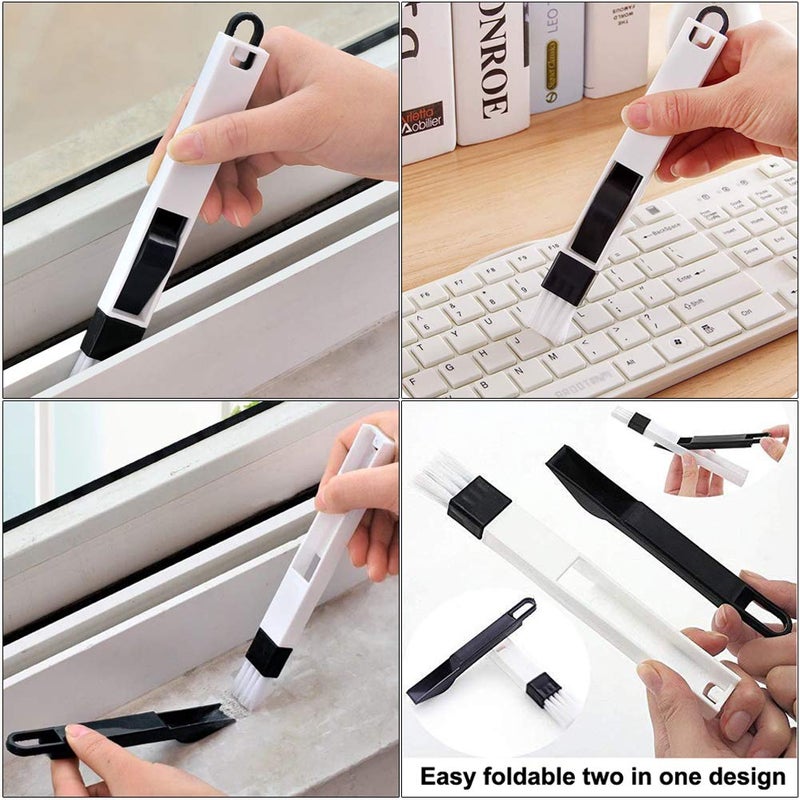 ANERONG Window or Sliding Door Track Cleaning Brush, Tile Lines Brush,Window Blind Duster, 2-in-1 Windowsill Sweeper, Hand-held Groove Gap, 5 Pieces - Image 4