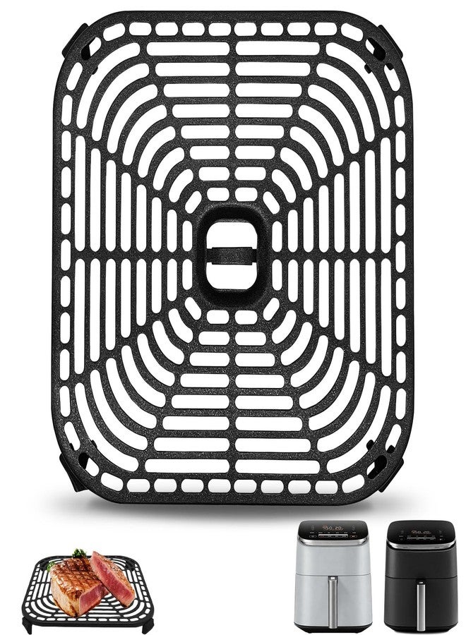 GXF Air Fryer Grill Pan for COSORI Air Fryer TurboBlaze 6 QT, Non-Stick 8.9’’*8.9’’Square Air Fryer Rack Replacement Parts Accessories Grill Plate Crisper Plate Tray with Rubber Bumpers, Dishwasher Safe - Image 1