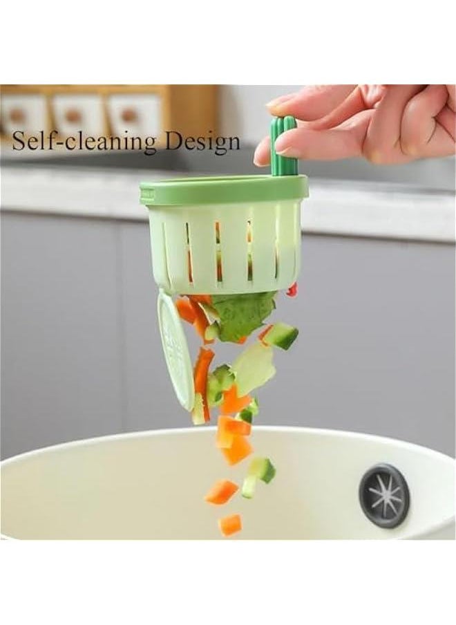 Cactus Sink Drain Strainer with Automatic Dumping Basket - Green  - Image 3