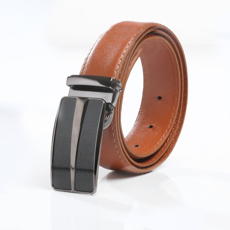 Testa Toro Classic Automatic Leather Belt (Click) with Carbon Buckle – B20 - Image 1