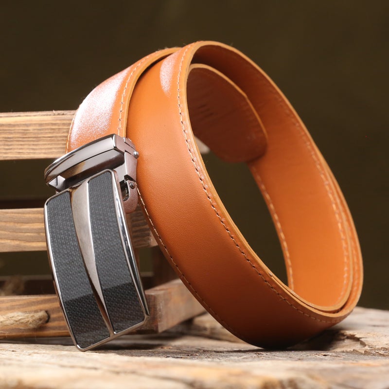 Testa Toro Classic Automatic Leather Belt (Click) with Carbon Buckle – B20 - Image 3