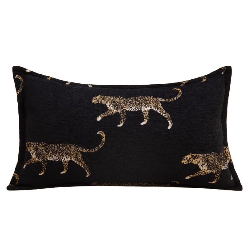 vctops Luxury Tiger Jacquard Throw Pillow Cover Soft Velvet Animal Pattern Decorative Cushion Cover Modern Rectangle Accent Pillowcase for Couch Bedroom Living Room (Type C,12"x20") - Image 1