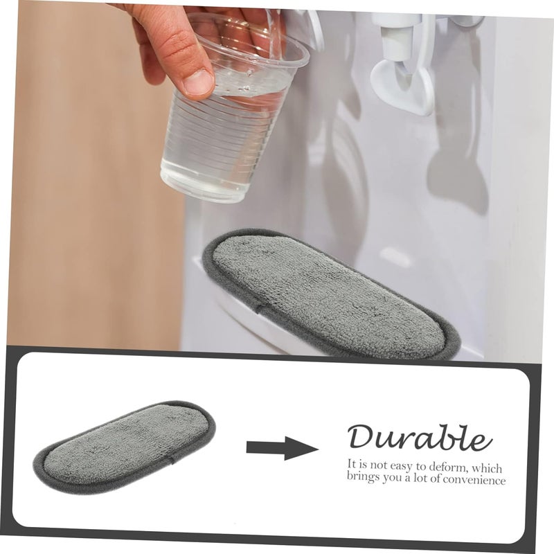 DOITOOL 2Pcs Water Absorbent Drip Tray for Fridge Splash Mat to Catch Water Spills for Drinking Fountain Grey Design Durable and Sturdy for Refrigerator Accessories - Image 3