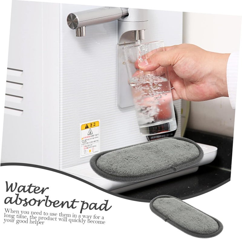 DOITOOL 2Pcs Water Absorbent Drip Tray for Fridge Splash Mat to Catch Water Spills for Drinking Fountain Grey Design Durable and Sturdy for Refrigerator Accessories - Image 5
