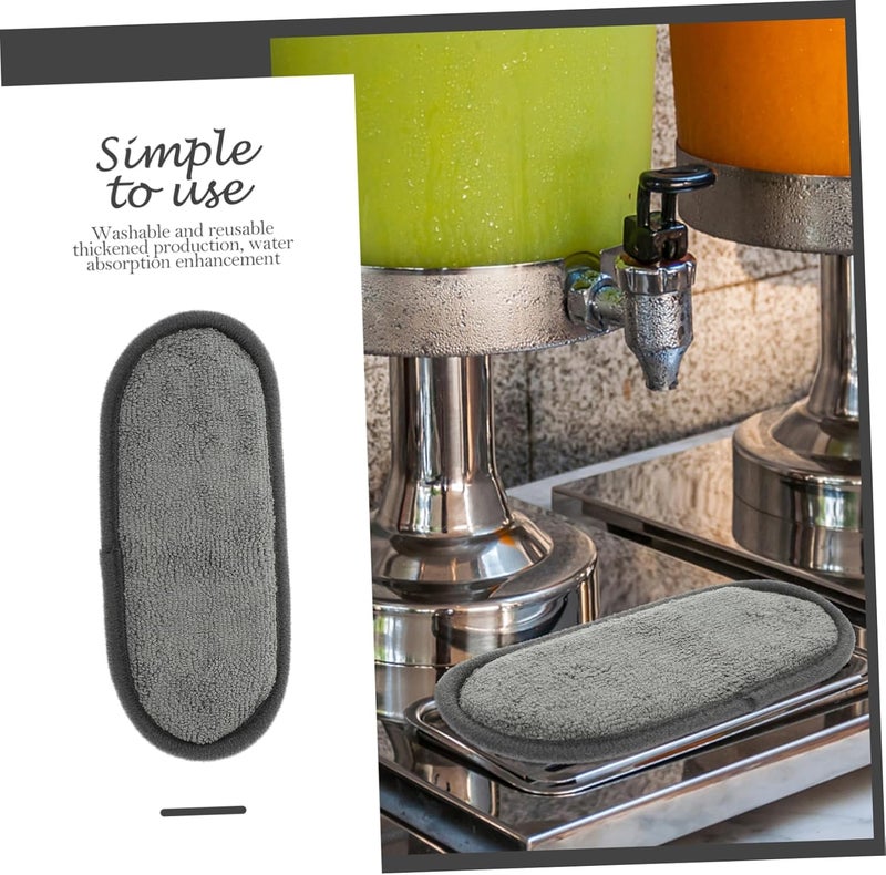 DOITOOL 2Pcs Water Absorbent Drip Tray for Fridge Splash Mat to Catch Water Spills for Drinking Fountain Grey Design Durable and Sturdy for Refrigerator Accessories - Image 4