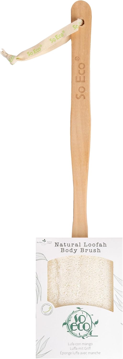 So Eco Flat Loofah with Wooden Handle