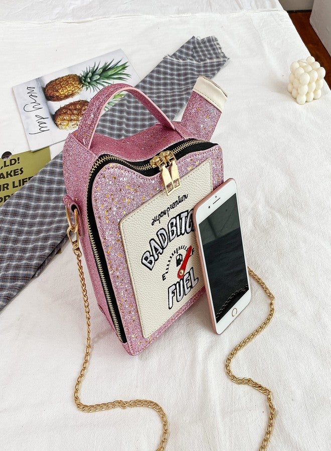 KUANG! Women Fashion Sequin Crossbody Bag Fun Gasoline Handbag Shoulder Bag for Women Messenger Tote Bags - Image 2