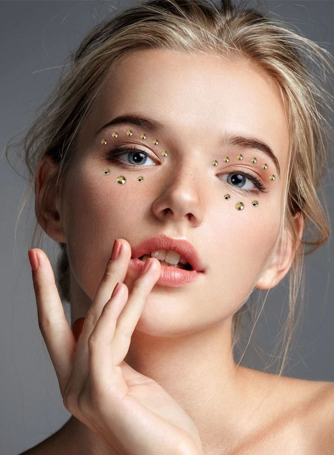 Self-adhesive rhinestone face and body tattoo stickers, sparkling crystal stones, suitable for face, body and nail decoration - Image 4