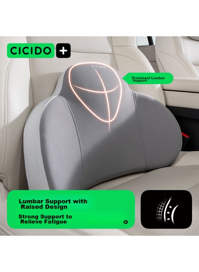 Cicido Car Headrest And Lumbar Support Set, Neck Pillow For Drivers, Seat Cushion, Neck Protector, Lumbar Pillow, Back Support Cushion - Image 4