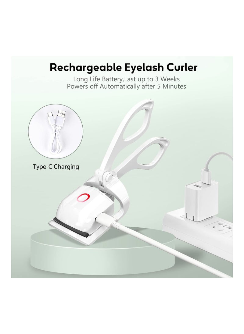 Arabest - Type-C Rechargeable 2 Temperature Mode Silicone Comb Electric Eyelash Curler - Image 1
