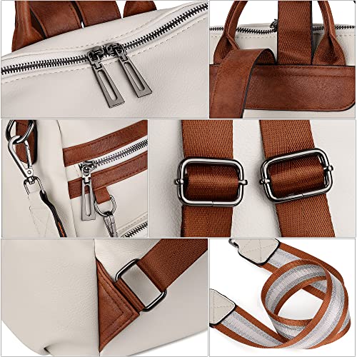 UTO Women Backpack Purse Travel Rucksack for Girls Fashion Designer Large Vegan Leather Ladies Shoulder Bag with Tassel - Image 4