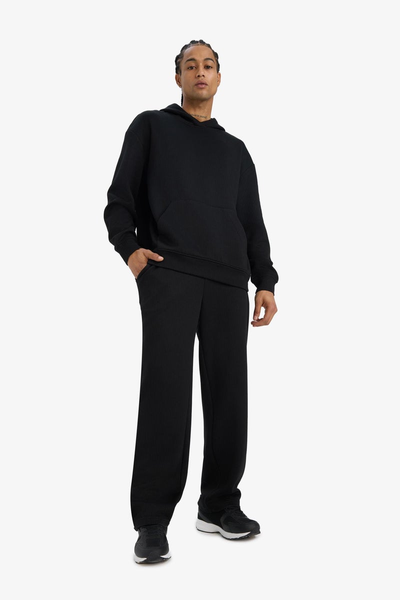 DeFacto Black Man Wide Leg Wide Leg With Pockets Sweatpants Casual - Image 2