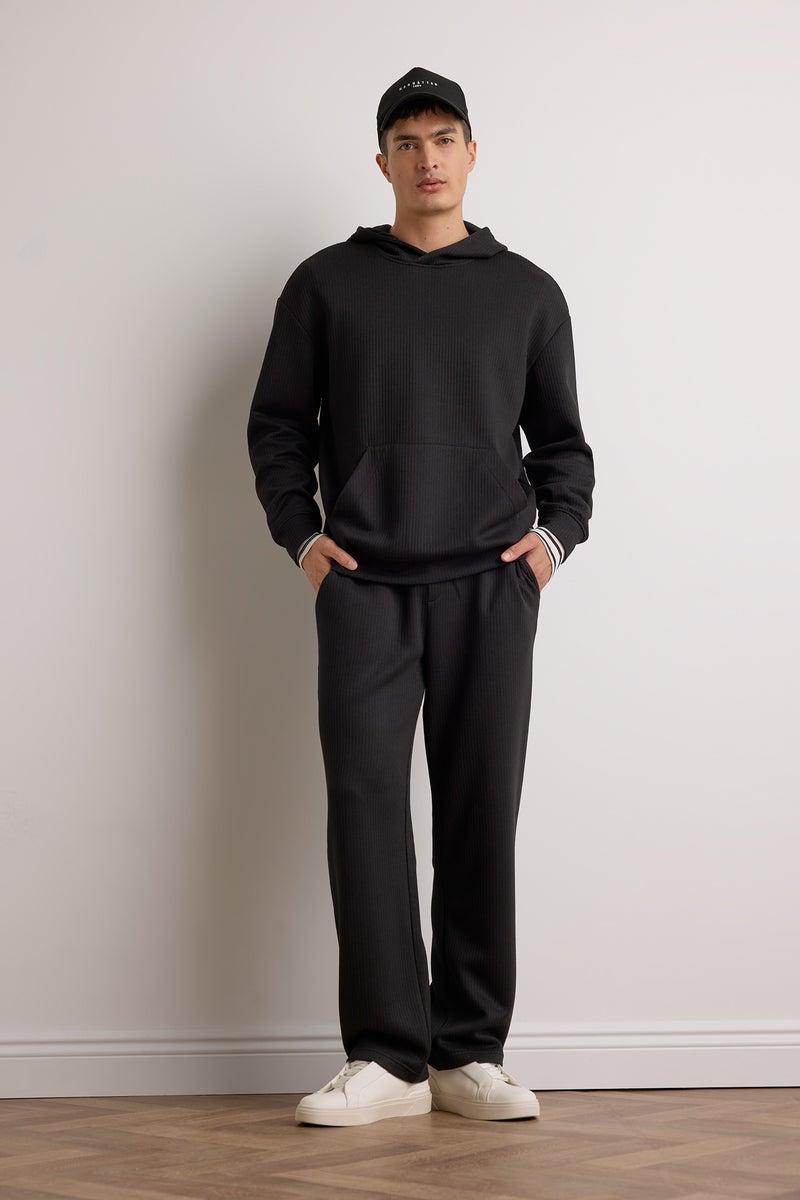 DeFacto Black Man Wide Leg Wide Leg With Pockets Sweatpants Casual - Image 1