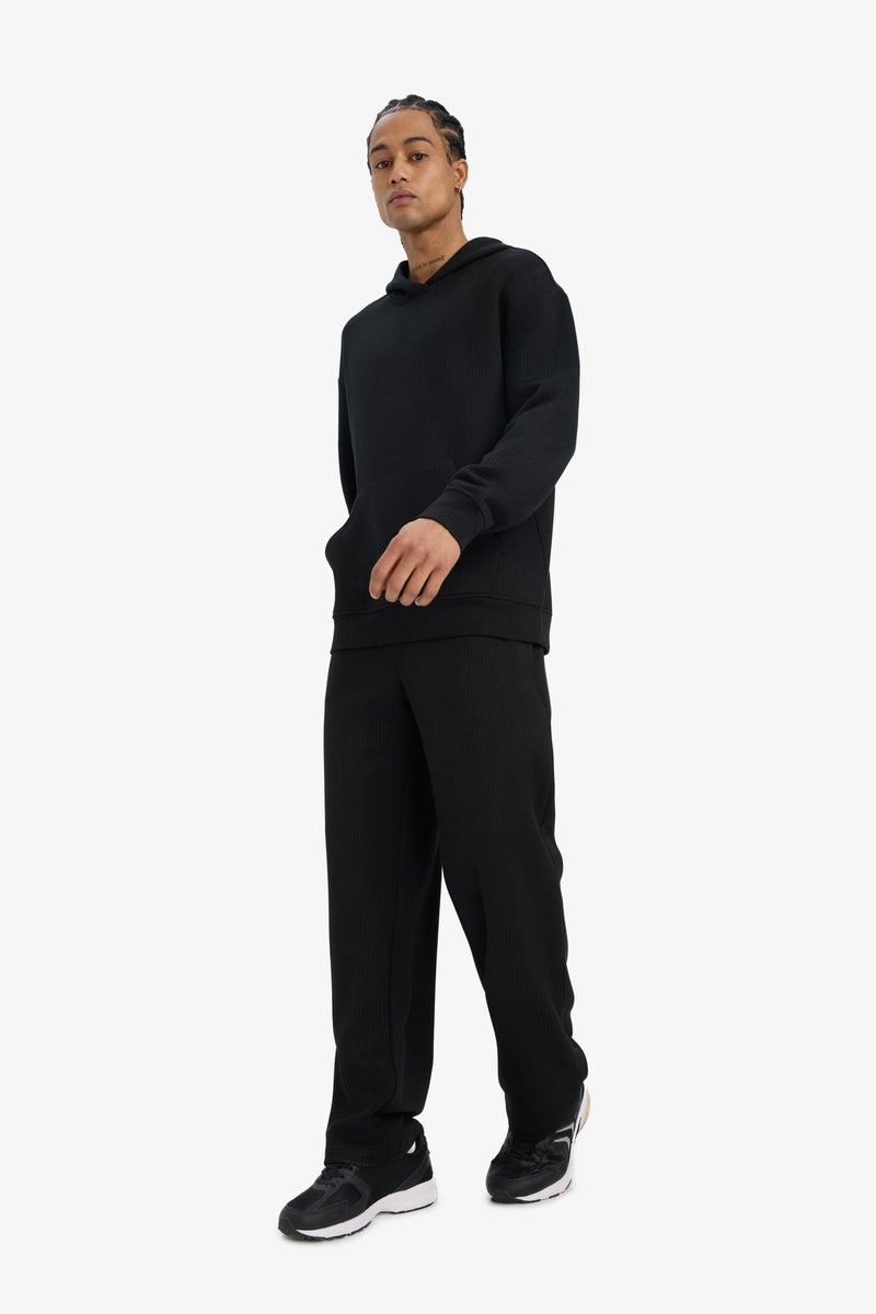 DeFacto Black Man Wide Leg Wide Leg With Pockets Sweatpants Casual - Image 3