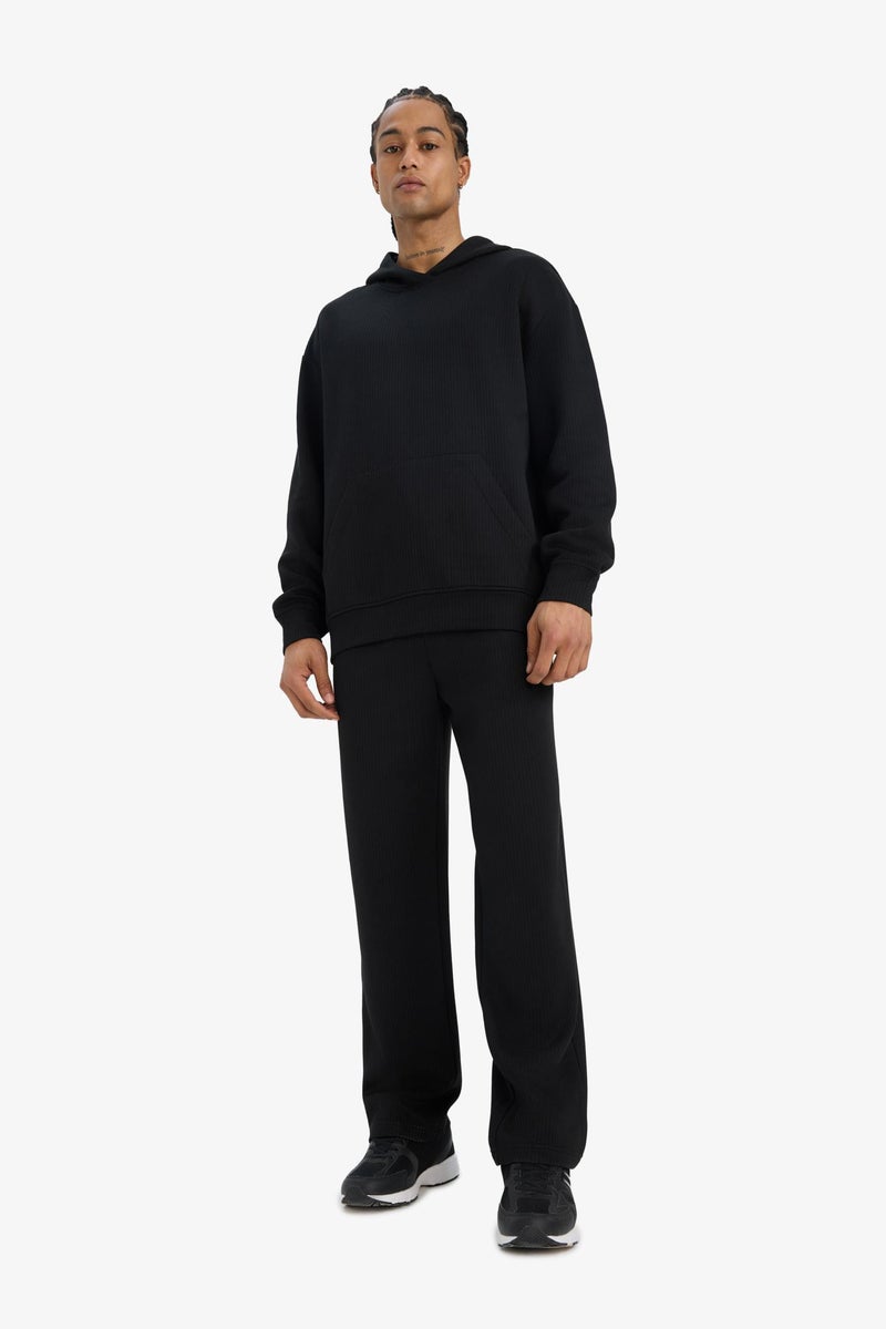 DeFacto Black Man Wide Leg Wide Leg With Pockets Sweatpants Casual - Image 5