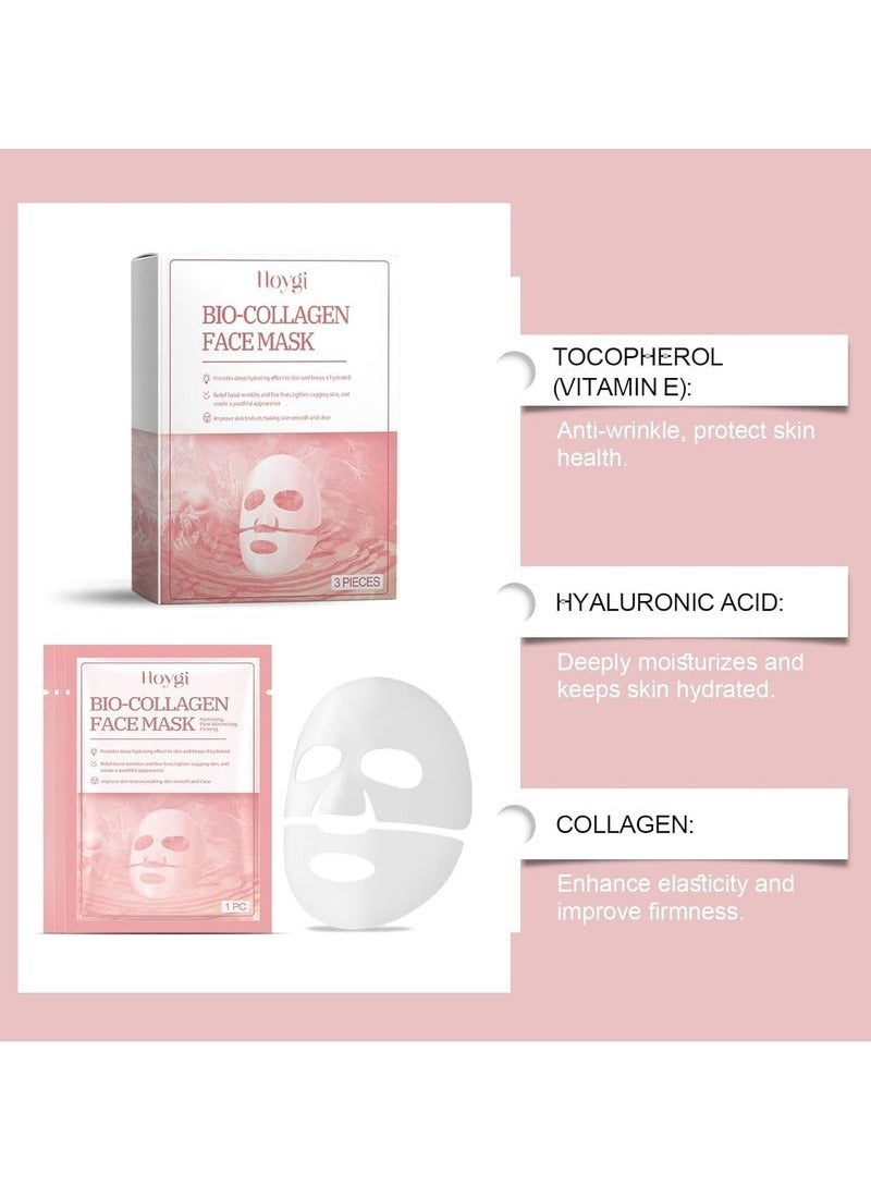 هويجي البيولوجية الكولاجين قناع ، قناع الكولاجين المضادة للتجاعيد سحب عميق ، قناع الكولاجين ، الكولاجين قناع عميق حقا مرونة ، شد الوجه قناع الترطيب ، والحد من المسام الكولاجين - Image 4