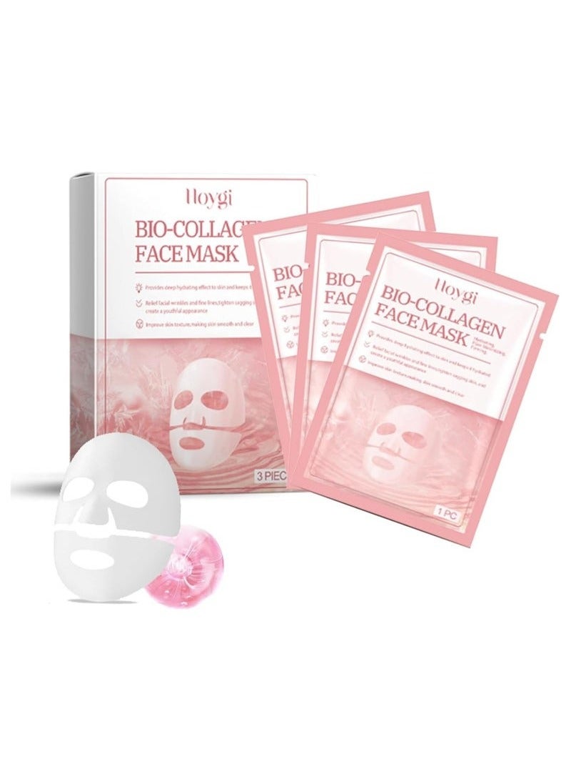 هويجي البيولوجية الكولاجين قناع ، قناع الكولاجين المضادة للتجاعيد سحب عميق ، قناع الكولاجين ، الكولاجين قناع عميق حقا مرونة ، شد الوجه قناع الترطيب ، والحد من المسام الكولاجين - Image 1