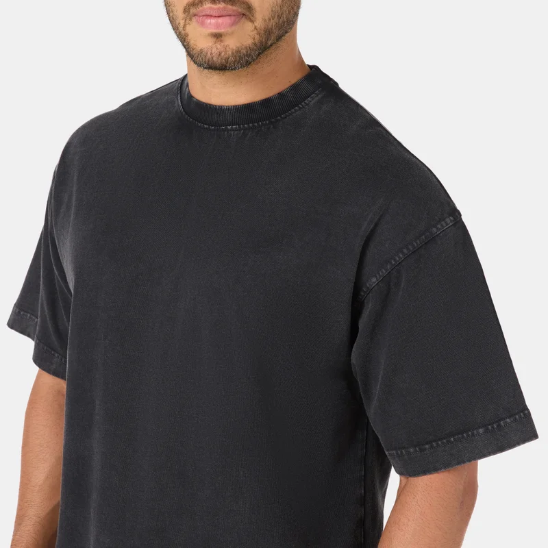 Sun and Sand Sports Black Men's Washed T-Shirt for Men | Best Price UAE