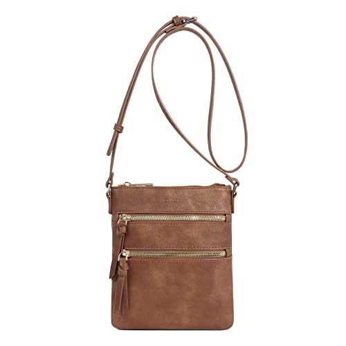 CLUCI Small Crossbody Purses for Women Multi Zipper Pocket Crossover Travel Handbag With Adjustable Strap Top Zip Bag - Image 1