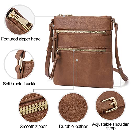 CLUCI Small Crossbody Purses for Women Multi Zipper Pocket Crossover Travel Handbag With Adjustable Strap Top Zip Bag - Image 4