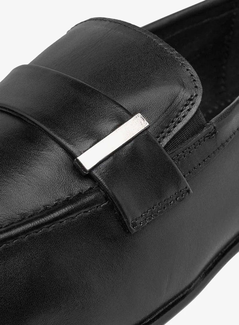 LBL by Shoexpress BLACK Solid Slip-On Loafers for Men | Best Price UAE
