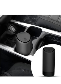 Generic Car Trash Can with Lid, Mini Silicone Auto Garbage Container, Waterproof Leakproof Portable Vehicle Trash Dustbin, Mini Garbage Bin for Automotive Car, Home, Office, Kitchen, Bedroom  - Image 1