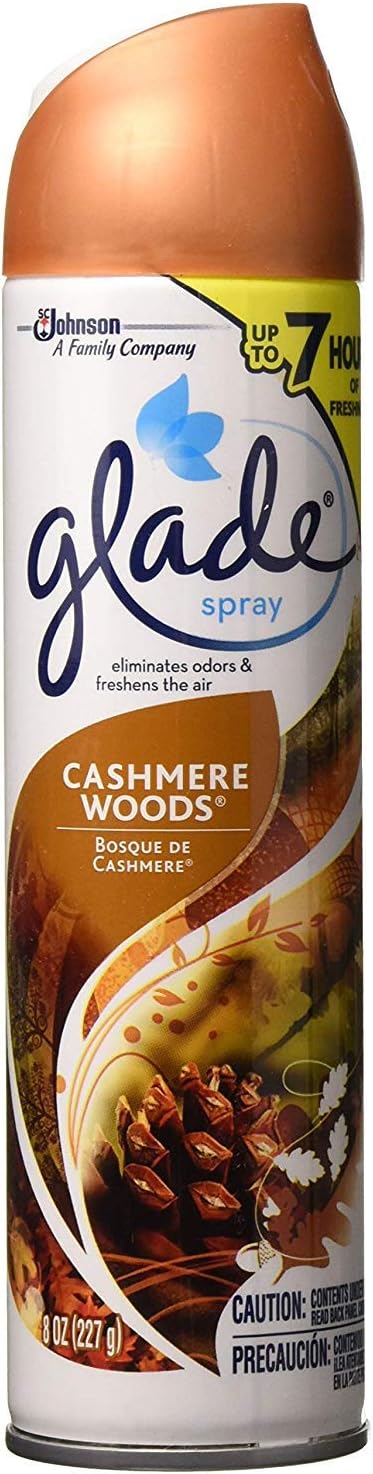 Glade Glade Cashmere Woods Air Freshener Aerosol 8 Ounce  12 per case  - Image 1